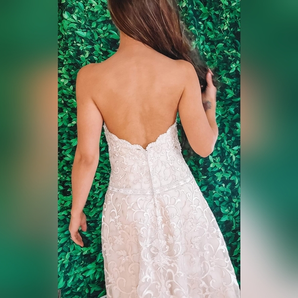 Cream colored Wedding/ pageant gown size 0/2 with custom embellishments - Picture 4 of 4